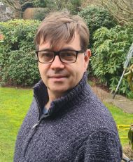 Caucasian man with short brown hair & dark rimmed glasses, Prof Tim Dafforn from the University of Birmingham 